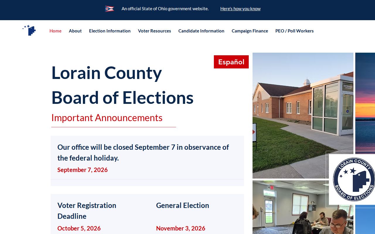 Elyria neighbors Lorain County Board of Elections information