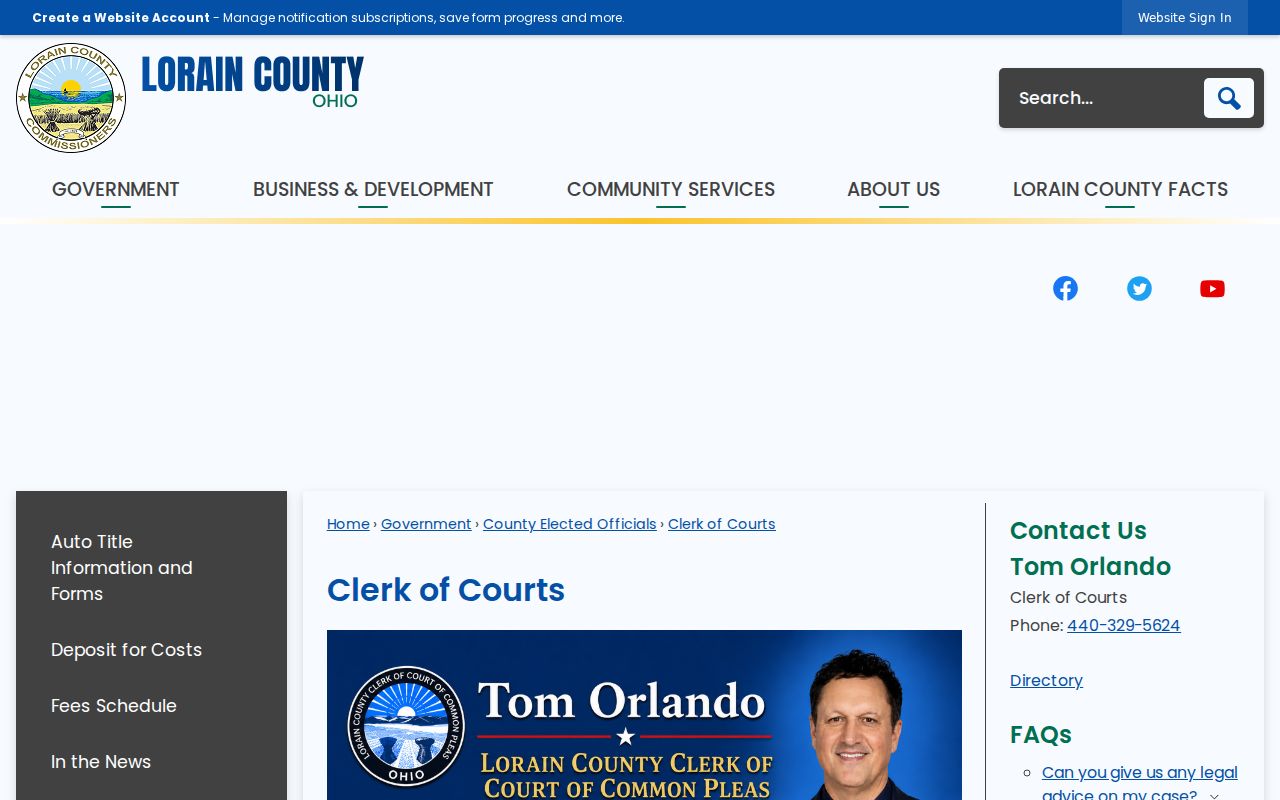 Elyria resident lookup Lorain Clerk of Courts source
